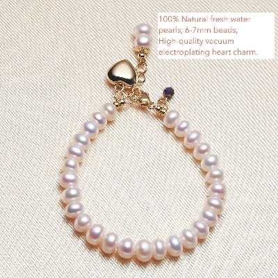 Tijdloze zoetwater parel kralen armband voor slanke arm