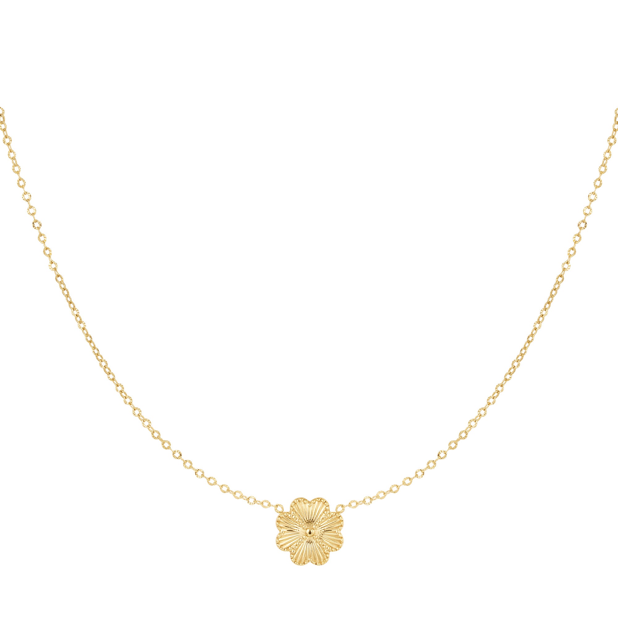 Ketting | Bloem goud