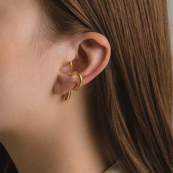 Geometric line small ear cuff - one piece