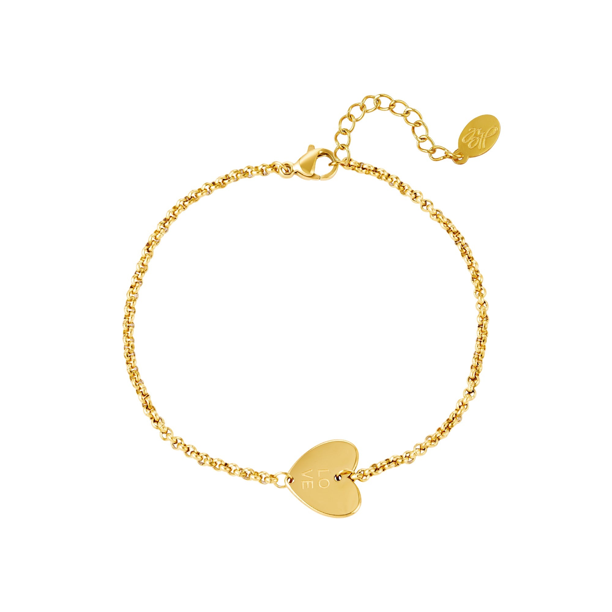 Bracelet Love Heart Gold
