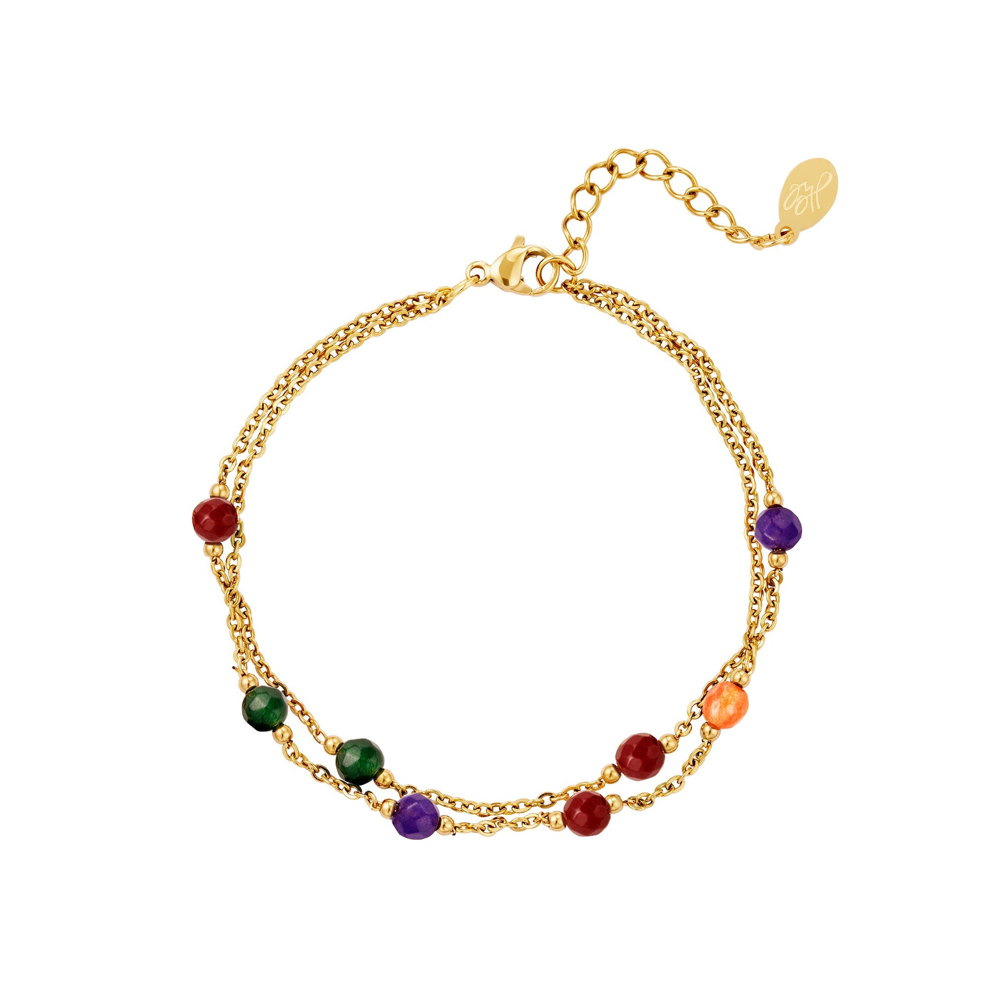 Armband | Kleurrijke Stenen Zilver