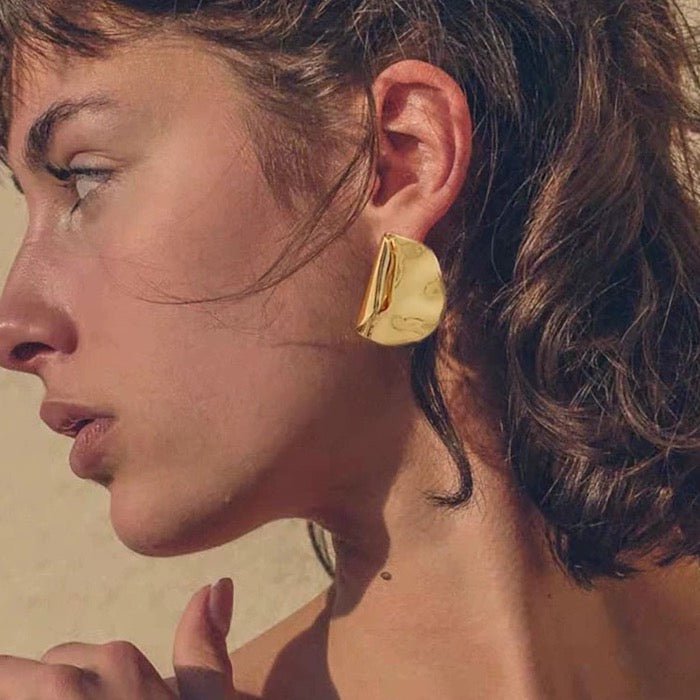 Modern vintage folded earrings