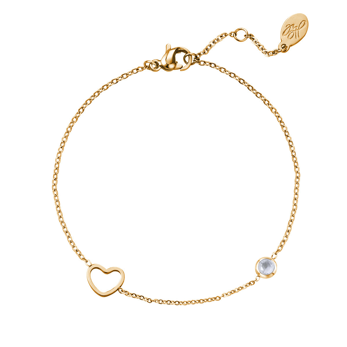 Bracelet | Birthstone April Gold/Silver