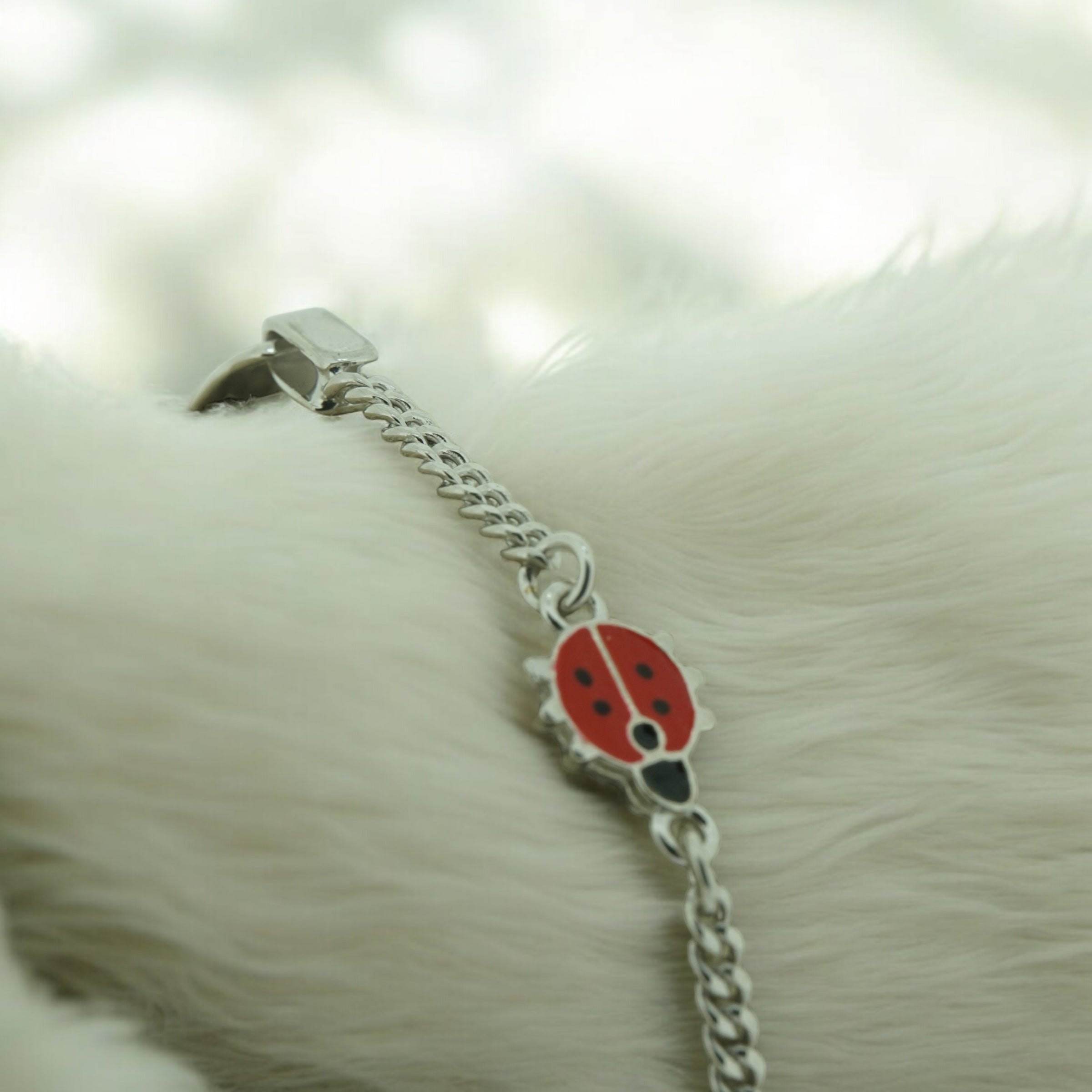 Babyarmbandje met Naam | Lieveheersbeestje