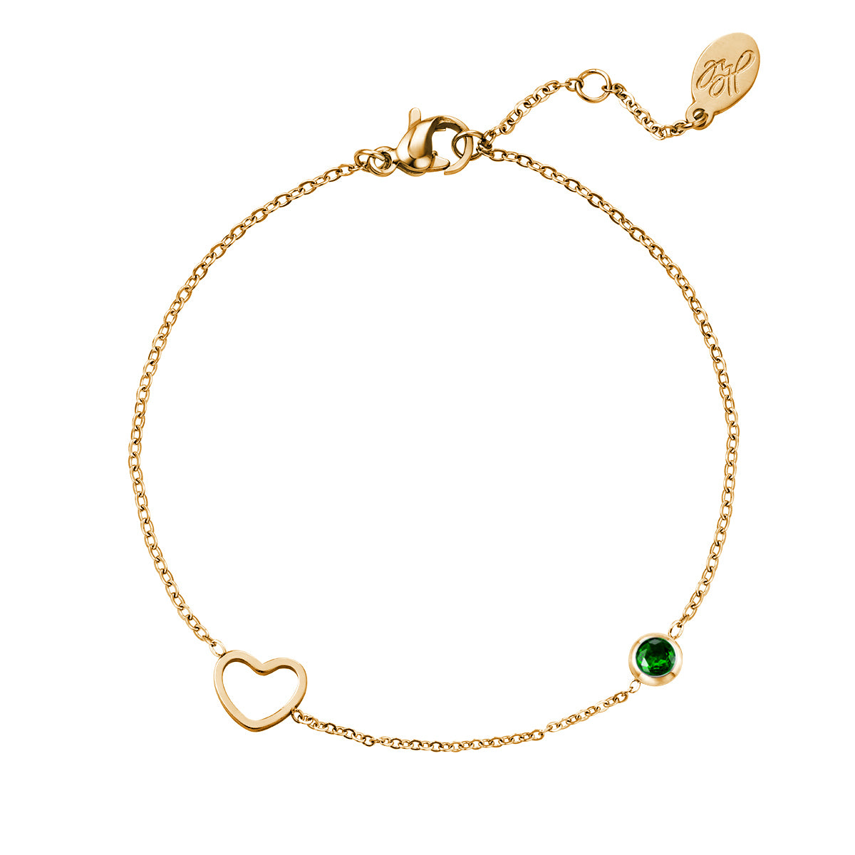 Armband | Geboortesteen Mei Goud/Zilver
