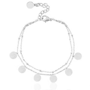 Initialen Armband Muntjes | 1-6 initialen | Zilver