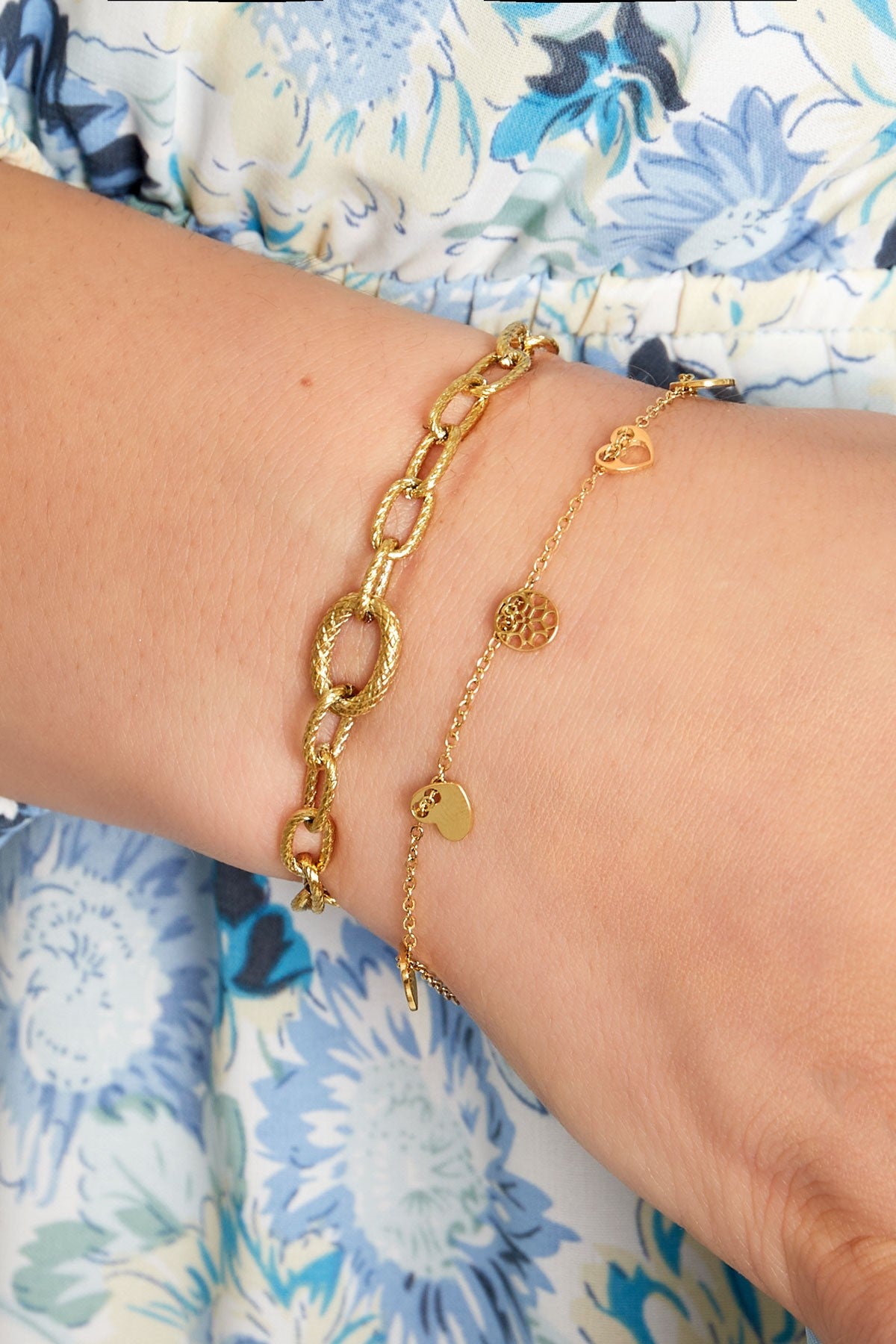 Armband | Met bedels goud