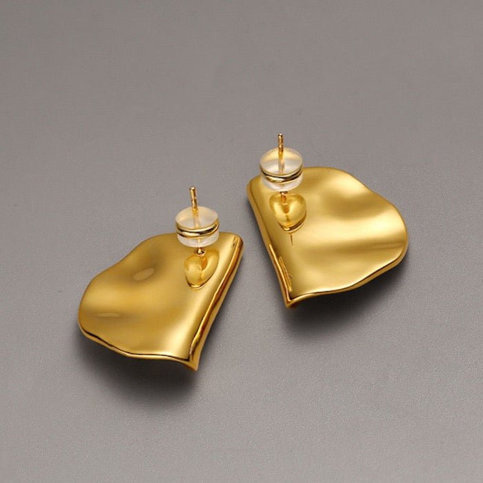 Modern vintage folded earrings