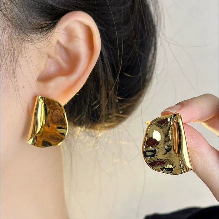 Modern vintage folded earrings