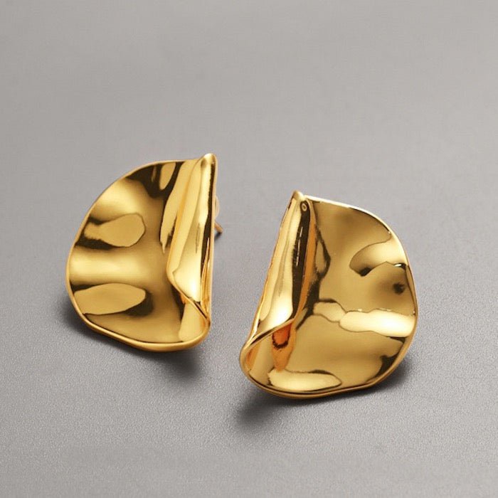 Modern vintage folded earrings