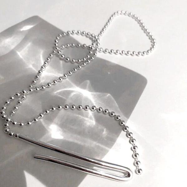 Minimalistische Longline Ball Chain ketting