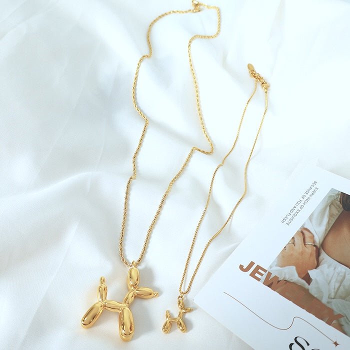 Cute balloon dog pendant necklace