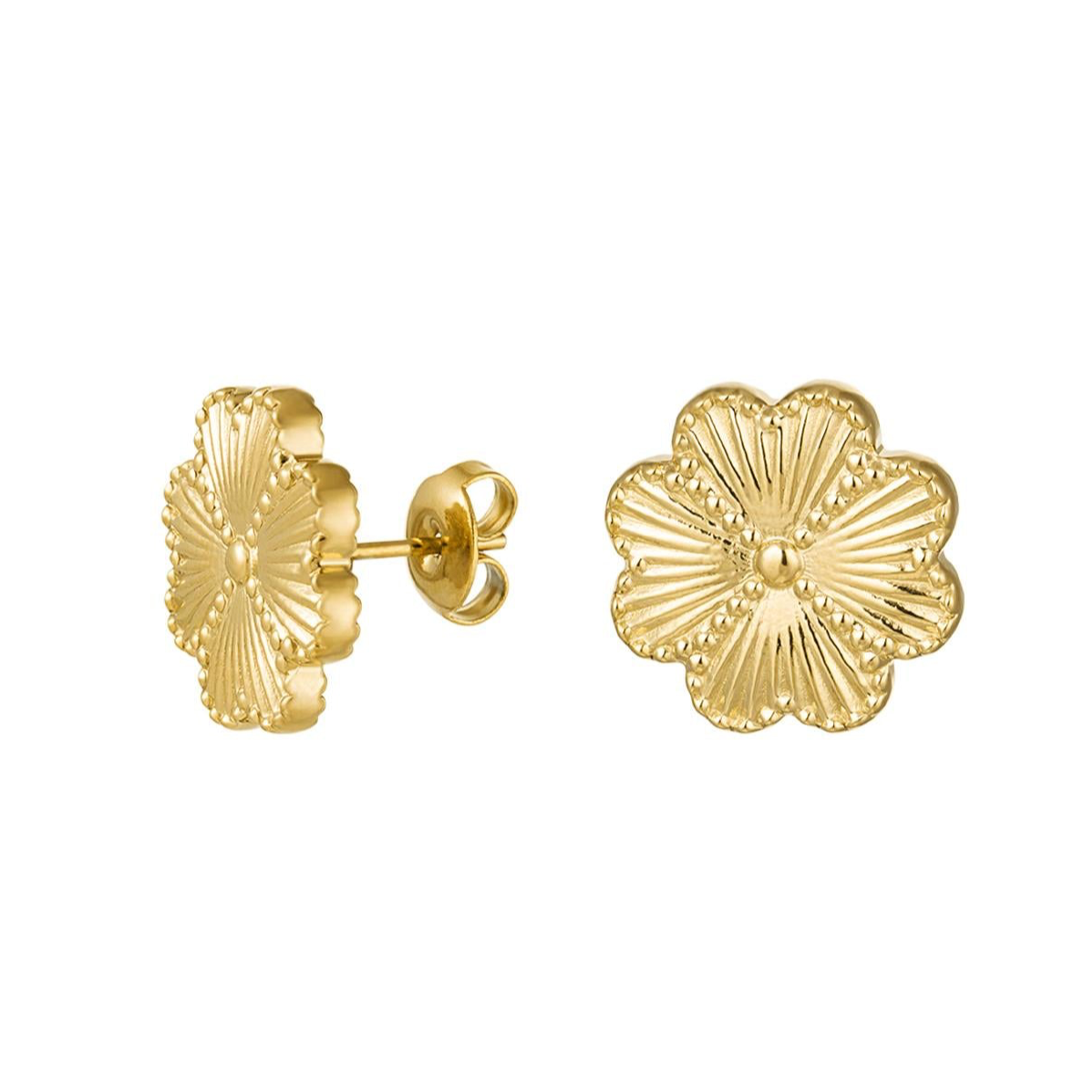 Oorknopjes Bloem Goud