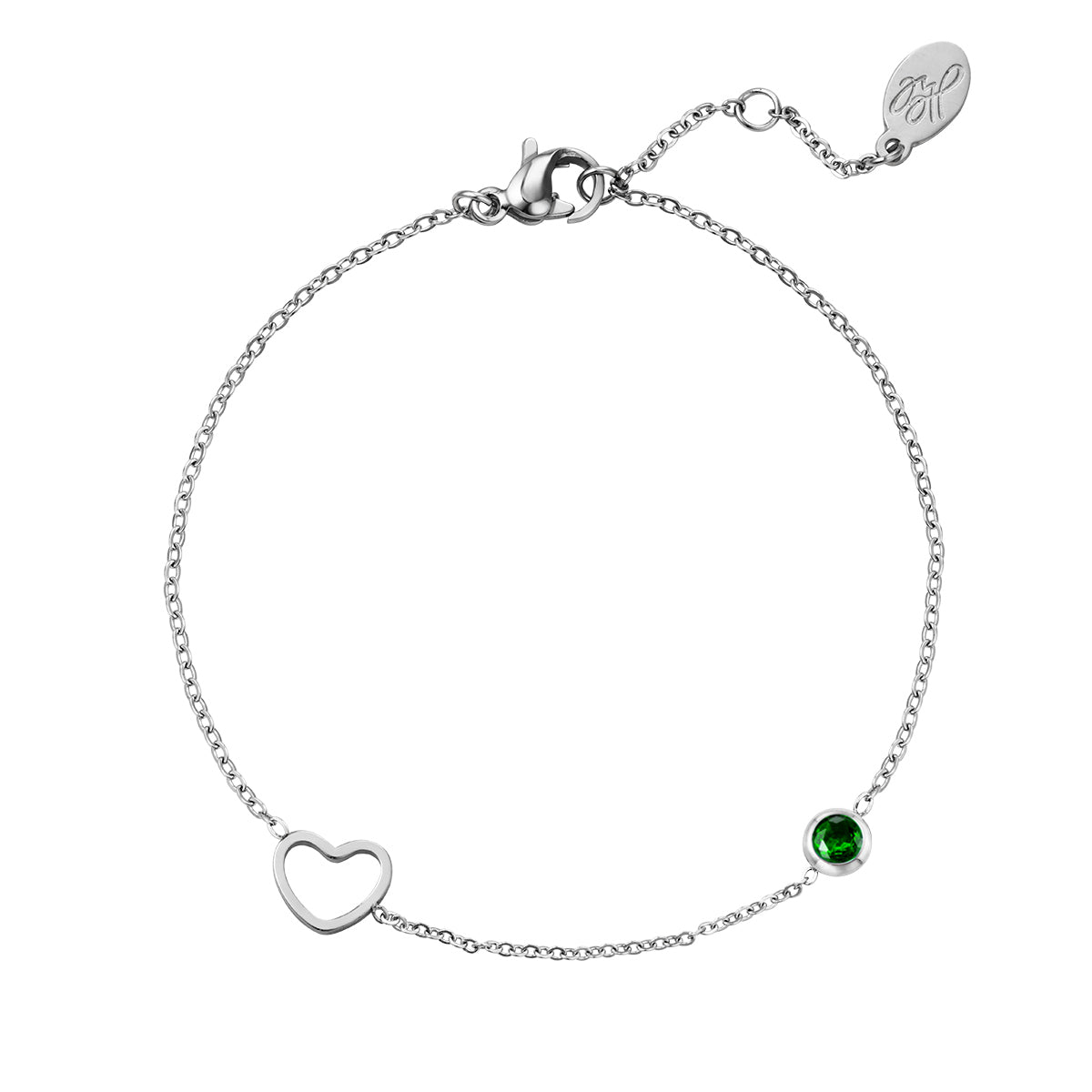 Armband | Geboortesteen Mei Goud/Zilver