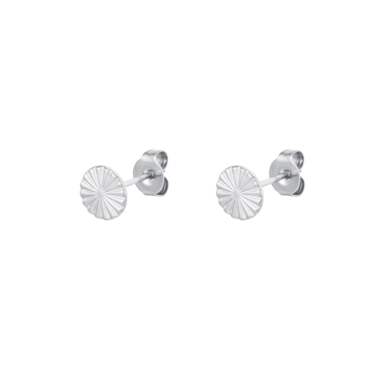 Oorbelknopjes Cirkel Zilver