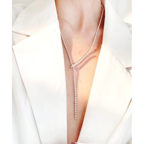 Minimalistische Longline Ball Chain ketting