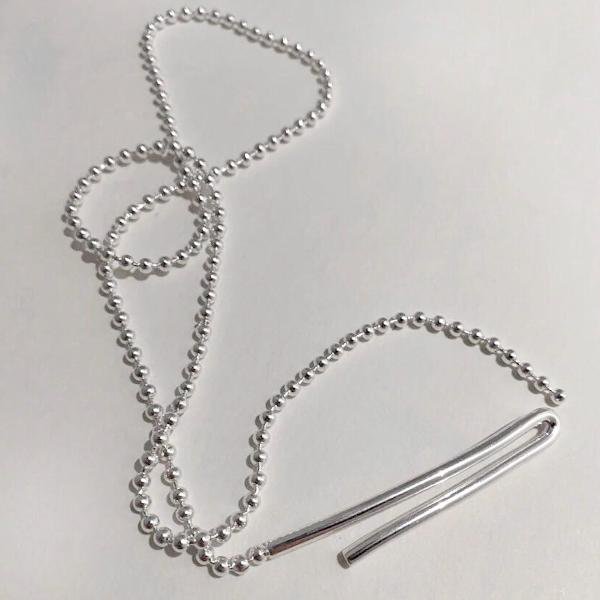 Minimalistische Longline Ball Chain ketting