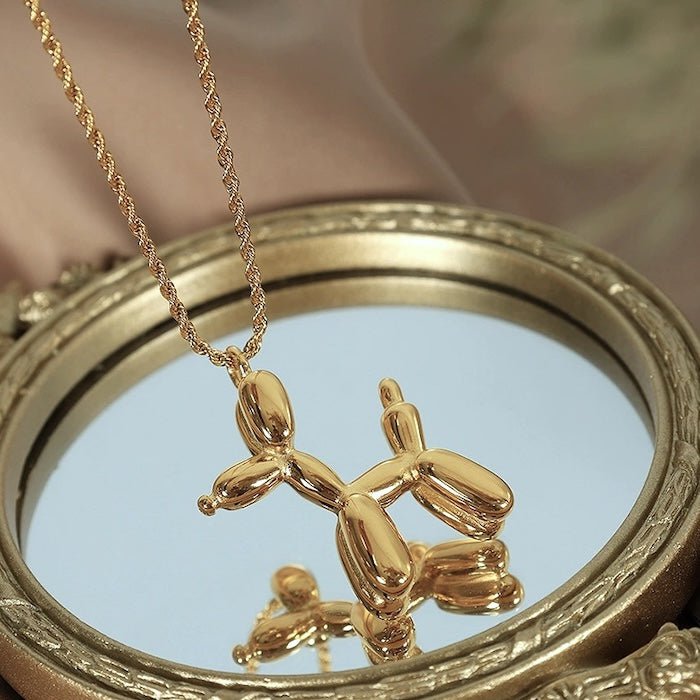 Cute balloon dog pendant necklace