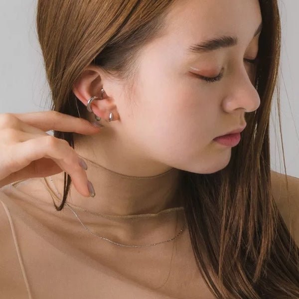 Geometric line small ear cuff - one piece