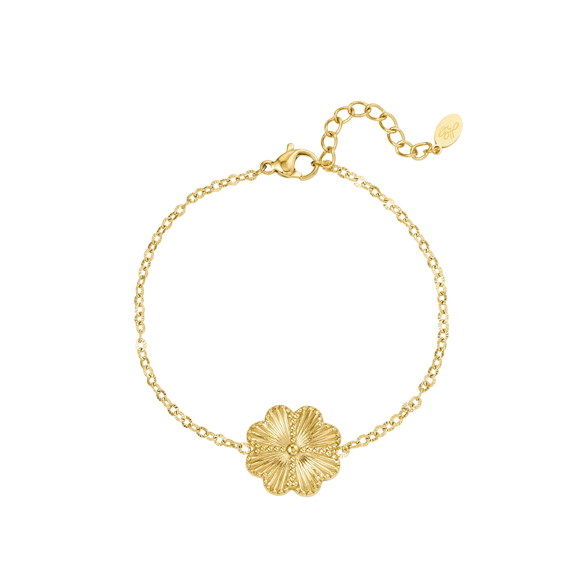 Armband | Bloem goud