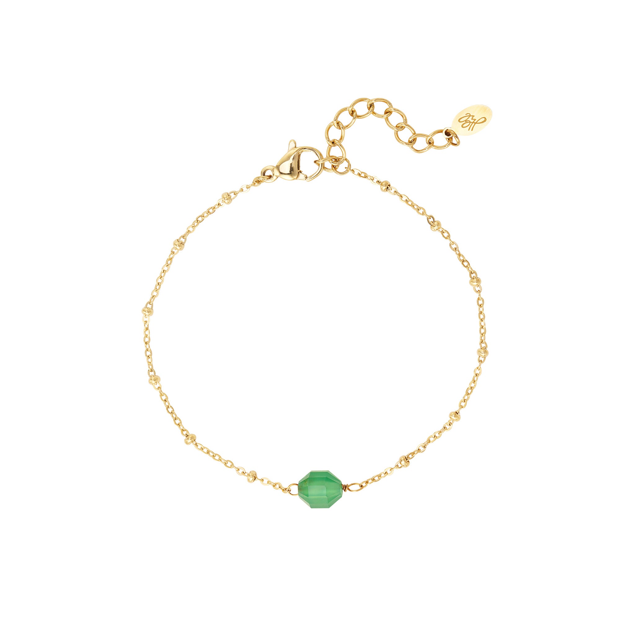 Armband | Klassieke steen groen